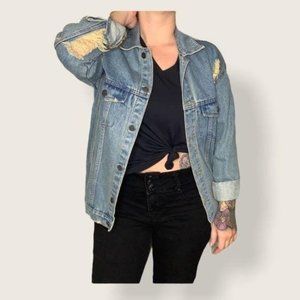 Courtshop BDG Distressed Blue Denim Jacket XL